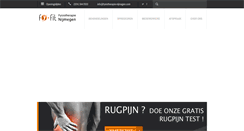 Desktop Screenshot of fysiotherapie-nijmegen.com